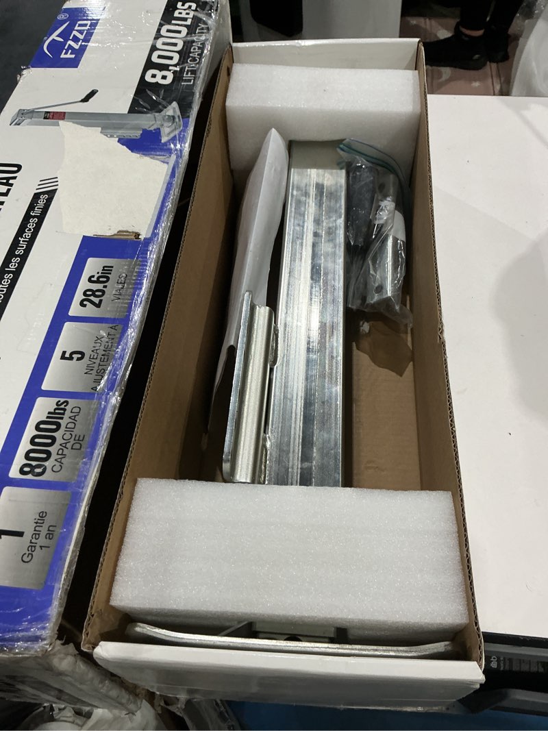 Condition photo showing As Is for fzzd 8000 lbs heavy duty trailer jack, 28.6" vertical travel, adjustable drop leg, for utility trailers, yacht trailers, boat trailer jack… silver-8000 lbs