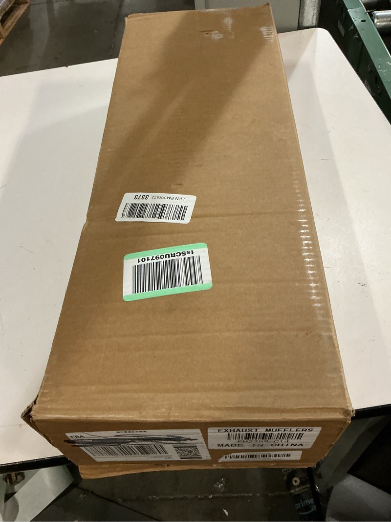 Condition photo showing New/Like New for Universal Stainless Performance Exhaust Muffler, 3 inch Offset Inlet Center Outlet muffler, straight through