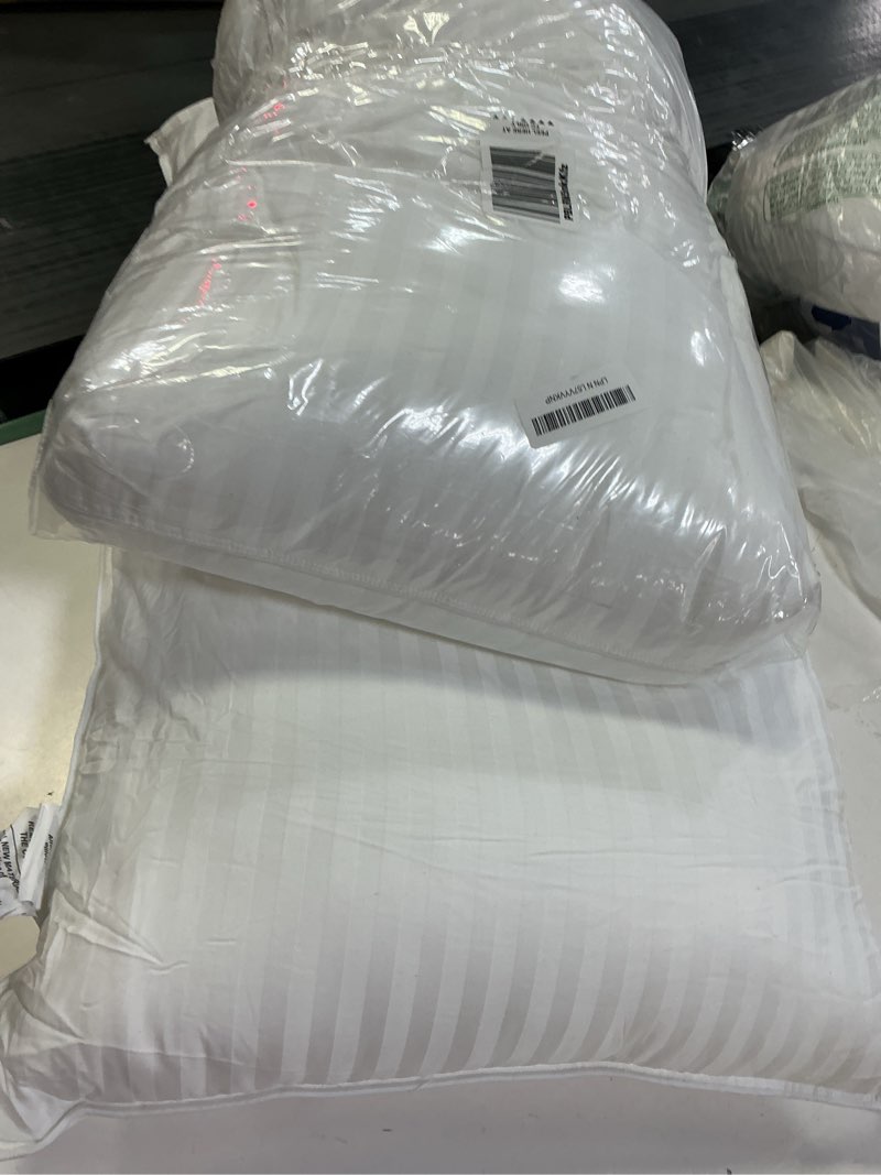 Condition photo showing As Is for Beckham Hotel Collection Bed Pillows King Size Set of 2 - Down Alternative Pillow for Back, Stomach or Side Sleepers King White
