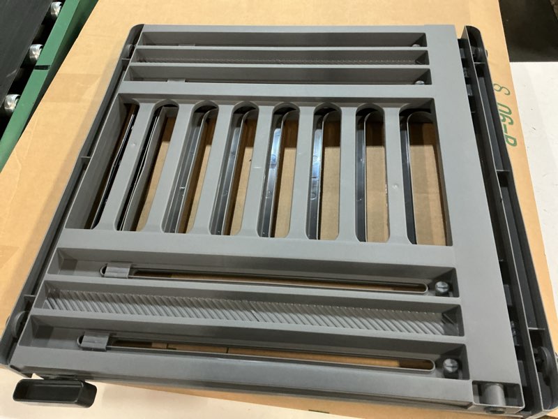 Condition photo showing Good Condition for iris usa 24"-39" dog gate, adjustable indoor pet barrier, pet gate for puppy, small dog, cat, easy twist-to-lock for doorways & stairs, portable, expandable, 25" tall, gray gray 1 pack