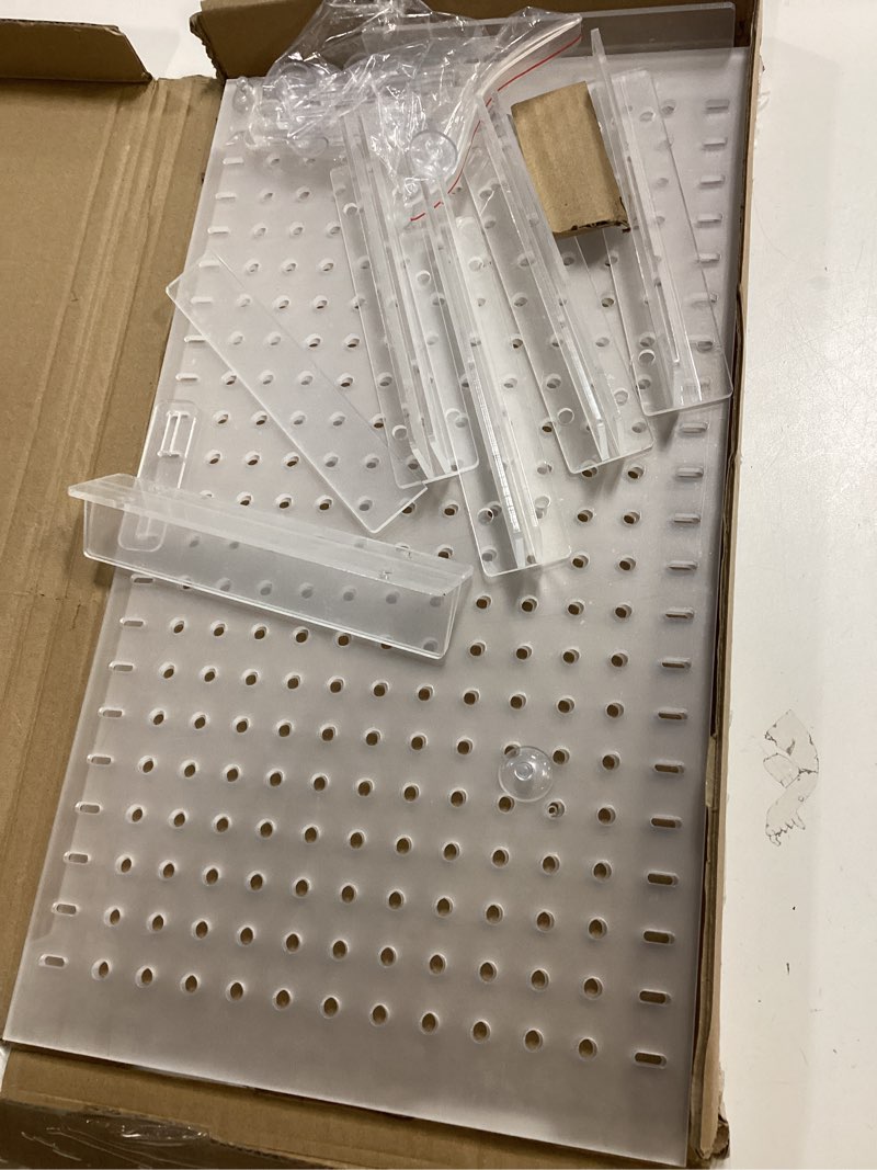 Condition photo showing As Is for Acrylic Fish Tank Divider,10/15/20/55/75/125Gallon Tank Divider,Adjustment Clear Fish Tank Separator Set with Suction Cups (10 Gallon)