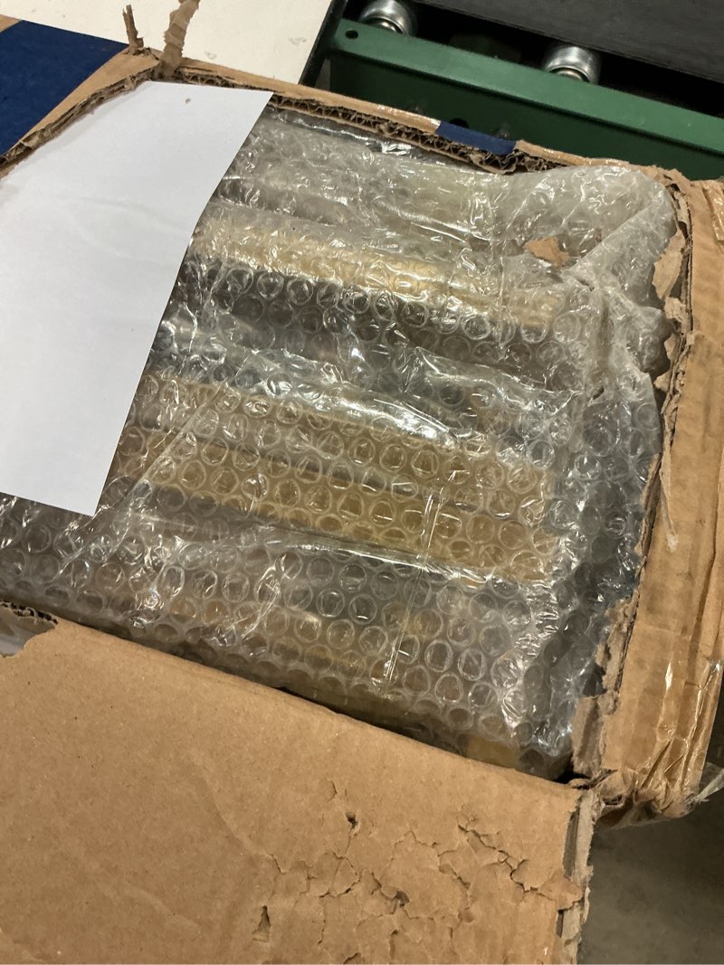 Condition photo showing As Is for 10x20ft Backdrop Stand Heavy Duty Pipe and Drape Backdrop Stand for Parties, Adjustable Pipe Kit Curtain Frame Stand for Photography Background Support,Wedding Arch Metal Frame (Gold)