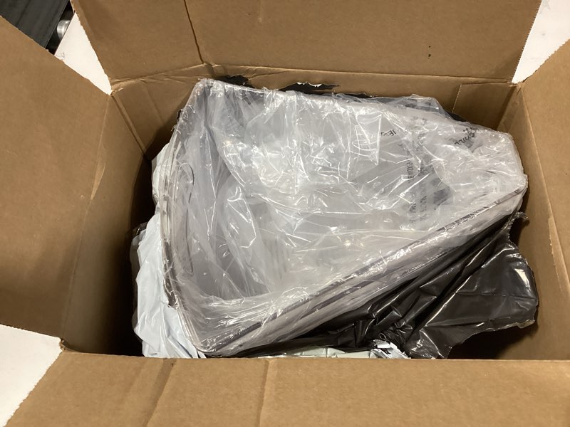 Condition photo showing Good Condition for Lazy Susan Organizer for 26"- 28" Diameter Clear Corner Cabinet Storage Bins, Plastic Kitchen Corner Organizer with Handle 1/8 Wedge, Food Safe BPA Free (8 Pack)