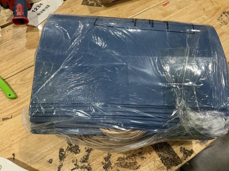 Condition photo showing Good Condition for bagdream navy blue gift bags 13x7x17 50pcs large kraft paper shopping bags with handles bulk, for party favor, retail, merchandise, grocery, recycled paper sacks