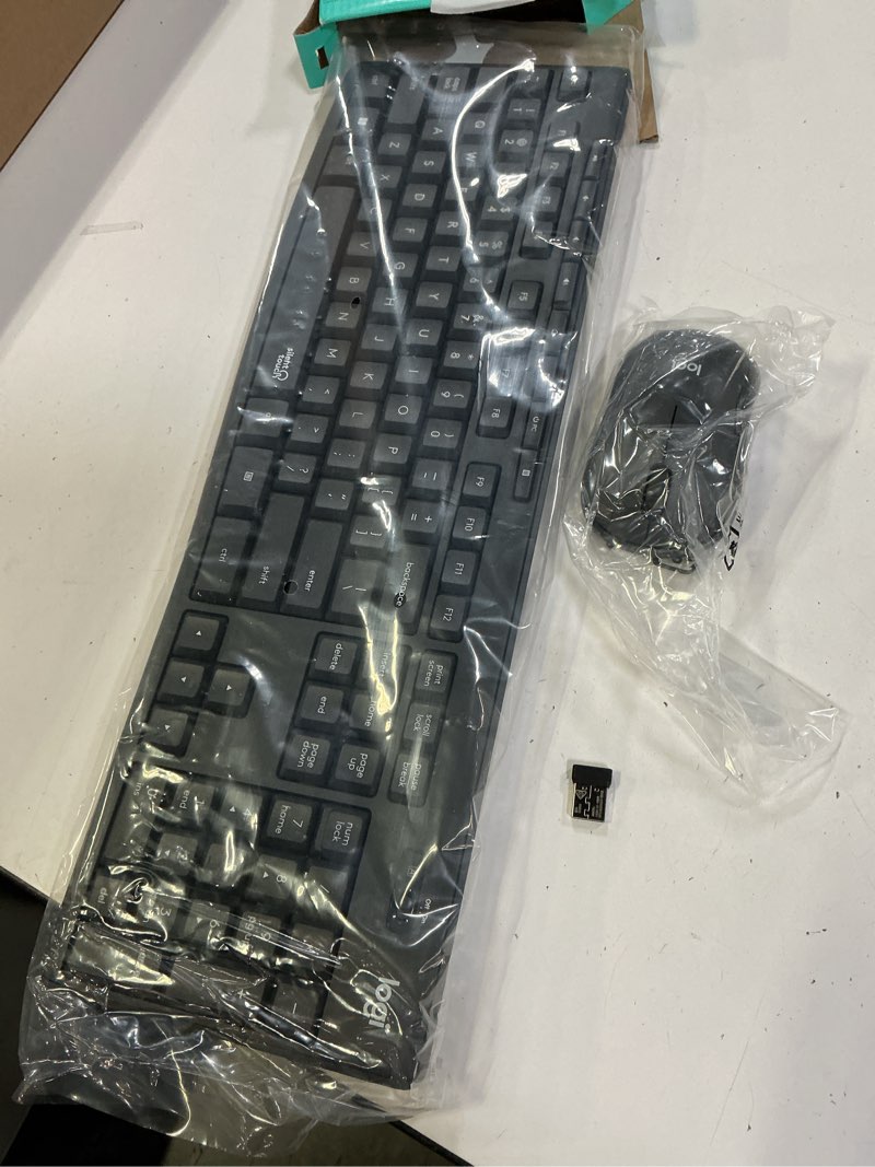 Condition photo showing New/Like New for Logitech MK295 Wireless Mouse & Keyboard Combo with SilentTouch Technology, Full Numpad, Advanced Optical Tracking, Lag-Free Wireless, 90% Less Noise - Graphite Black