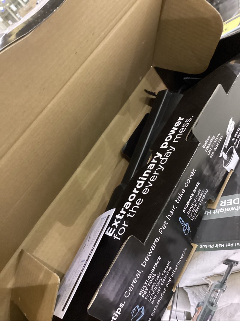 Condition photo showing As Is for Shark WV201 WANDVAC Handheld Vacuum, Lightweight at 1.4 Pounds with Powerful Suction, Charging Dock, Single Touch Empty and Detachable Dust Cup,Graphite, Slate