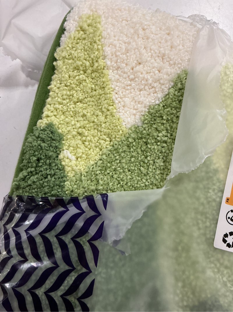 Condition photo showing Good Condition for dexi bathroom rugs non slip, 20x32 washable microfiber bath mat quick dry, absorbent ultra soft forest trees bathmat for shower floor tub sink, green 1'8" x 2'8" (rectangular) forest green