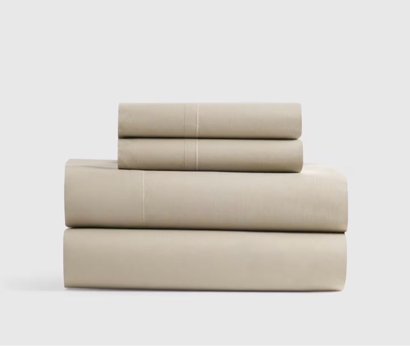 quince classic organic percale sheet set queen size 