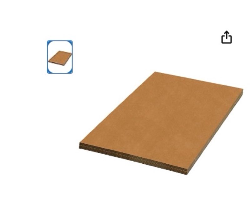 Partners Brand Corrugated Cardboard Sheets, 30" x 60", Kraft (Pack of 5)