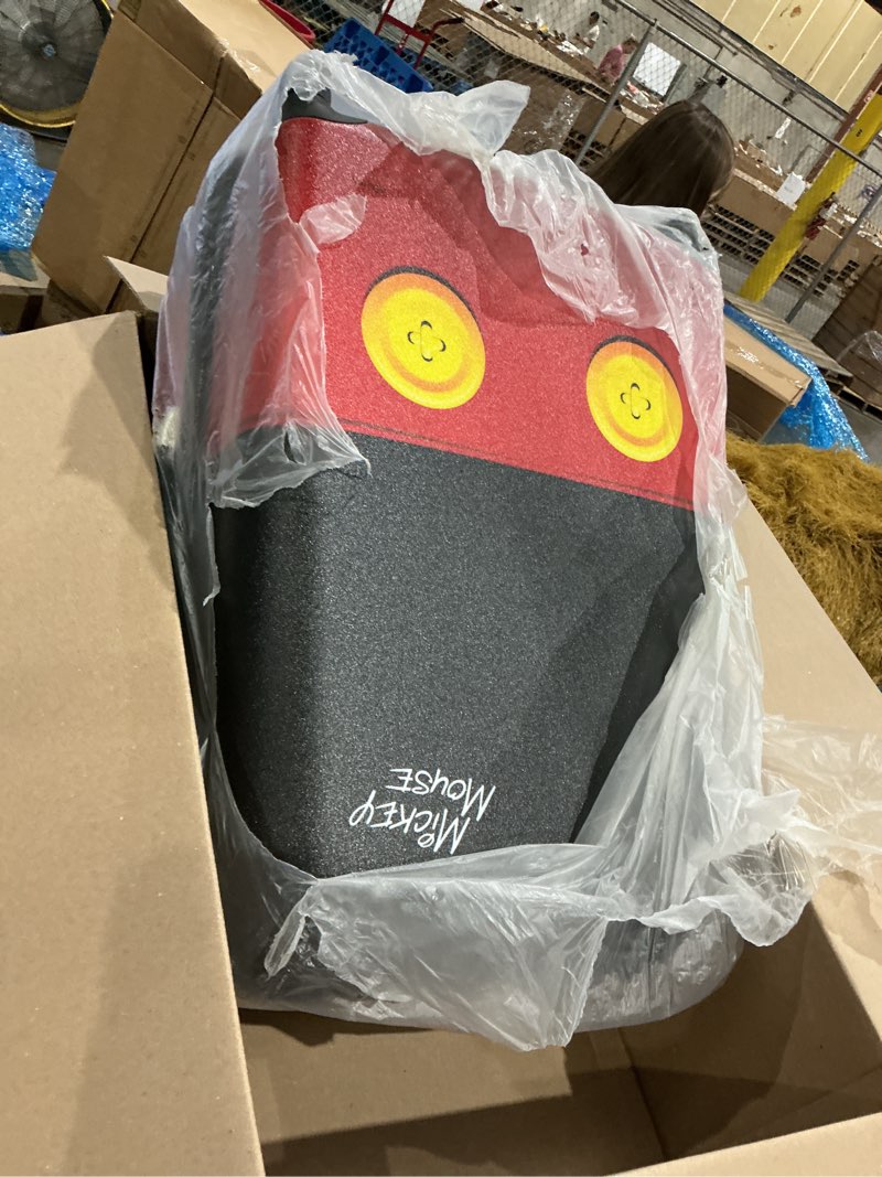 Condition photo showing Good Condition for american tourister disney hardside luggage with spinner wheels, black,red, carry-on 21-inch