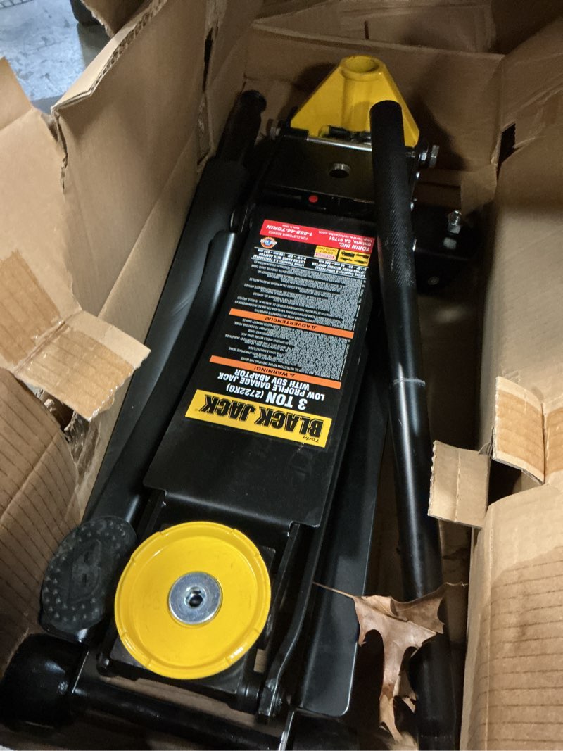 Condition photo showing As Is for black jack t830026w low profile garage jack with suv adapter, 3 ton black