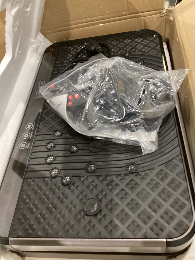 Condition photo showing Good Condition for axv vibration plate fitness platform exercise machine vibrating shaking full body shaker workout vibrate stand shake board sport gym for weight loss fat burner for women men slim-blackgray