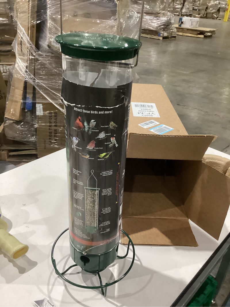 Condition photo showing Good Condition for droll yankees squirrel proof bird feeders for outdoors - yf-m - flipper, collapsible perches, 5-pound seed capacity, green yankee flipper