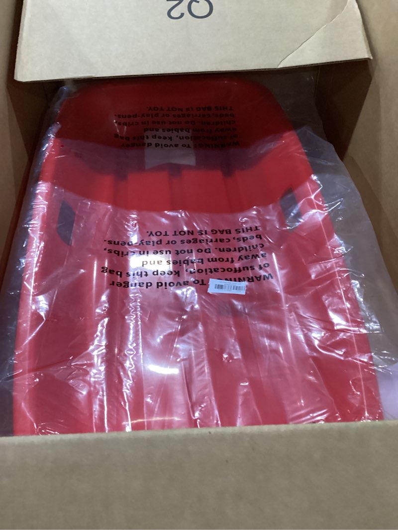 Condition photo showing New/Like New for Snow Sled for Kids with 16.5ft Pull Rope & Handle - Cold-Resistant Plastic Toboggan Sled for Winter Downhill Fun - Stackable Lightweight Sled for Adults Outdoor Snow Play(25/36/48in) 2 PCS-Red-3FT 3ft