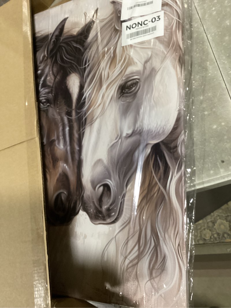 Condition photo showing Good Condition for ZQQART Horse Canvas Wall Art Black White Horse Picture Prints Wild Aniamls Painting Couple Theme for Living Room Bedroom Decor (White,30" L x 20" W) White 30"L x 20"W