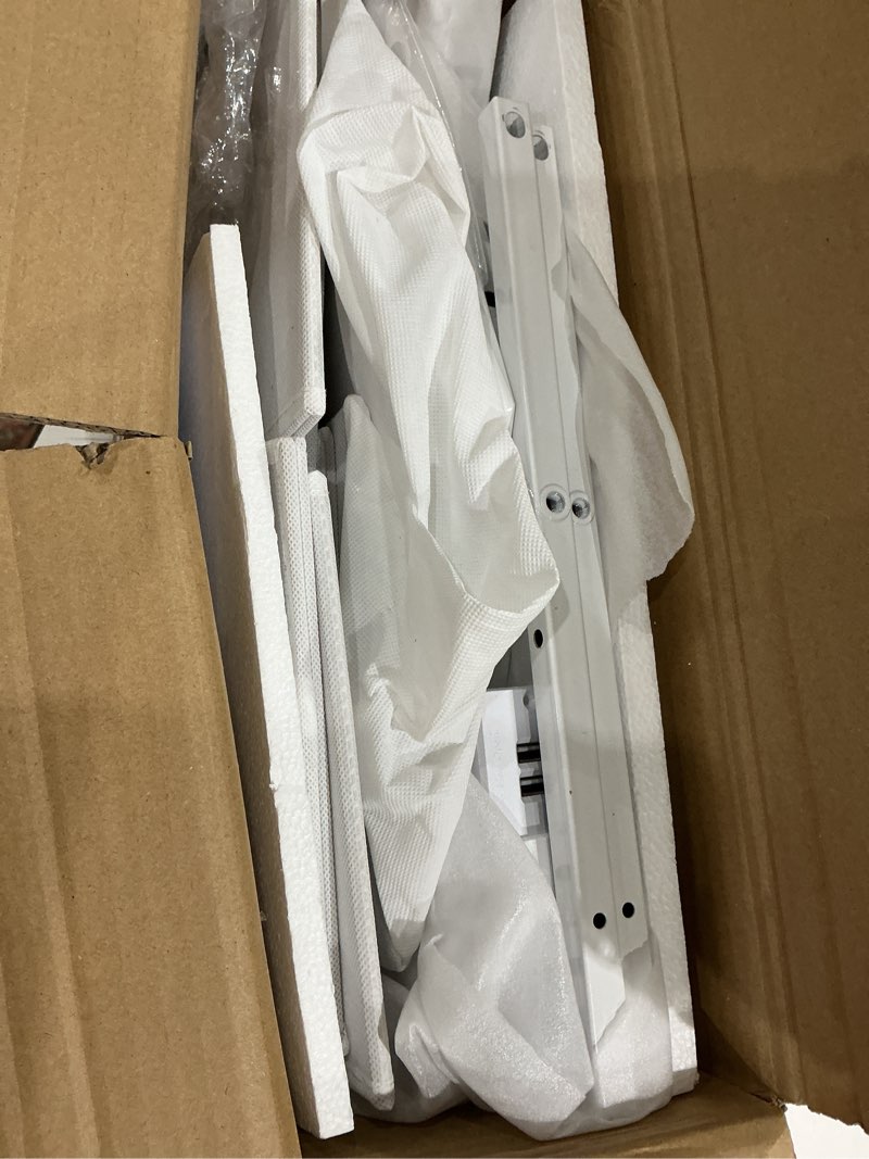 Condition photo showing As Is for tohomeor narrow dresser tall skinny storage tower vertical slim chest of drawers with charging station small nightstand side table for bedroom, bathroom, small spaces (white, 3 drawers) 18.9"d x 9.8"w x 28.4"h (3 drawers) white