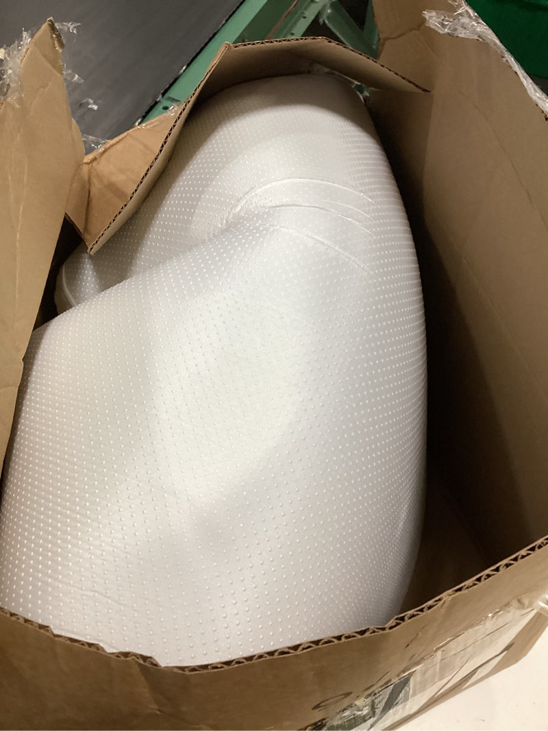 Condition photo showing As Is for cozymaker 7.5" bed wedge pillow for sleeping after surgery, back support, leg elevation, gerd acid reflux, neck pain, snoring, cooling memory foam triangle incline wedge, removable washable cover white-grey triangle wedge 24*24*7.5 inch