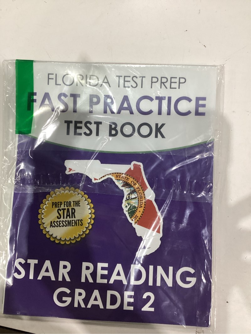 Condition photo showing New/Like New for FLORIDA TEST PREP FAST Practice Test Book Star Reading Grade 2: Includes Four Star Reading Practice Tests