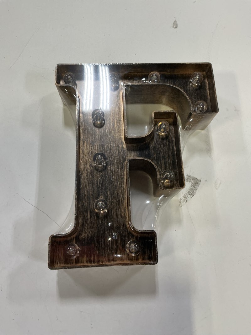 Condition photo showing New/Like New for oycbuzo golden black led marquee letter  industrial vintage light up for cafe bar birthday christmas – f