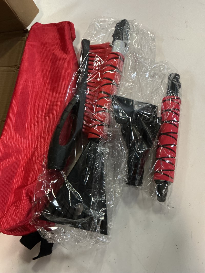 Condition photo showing Good Condition for DIYSELF 27" Snow Brush with Two-Size Ice Scrapers for Car Windshield, 4 Pack Detachable Snow Removal Tool, Ergonomic Foam Grip, Snow Scraper for Car, Trucks, SUV, Christmas Stocking Stuffers for Men Orange