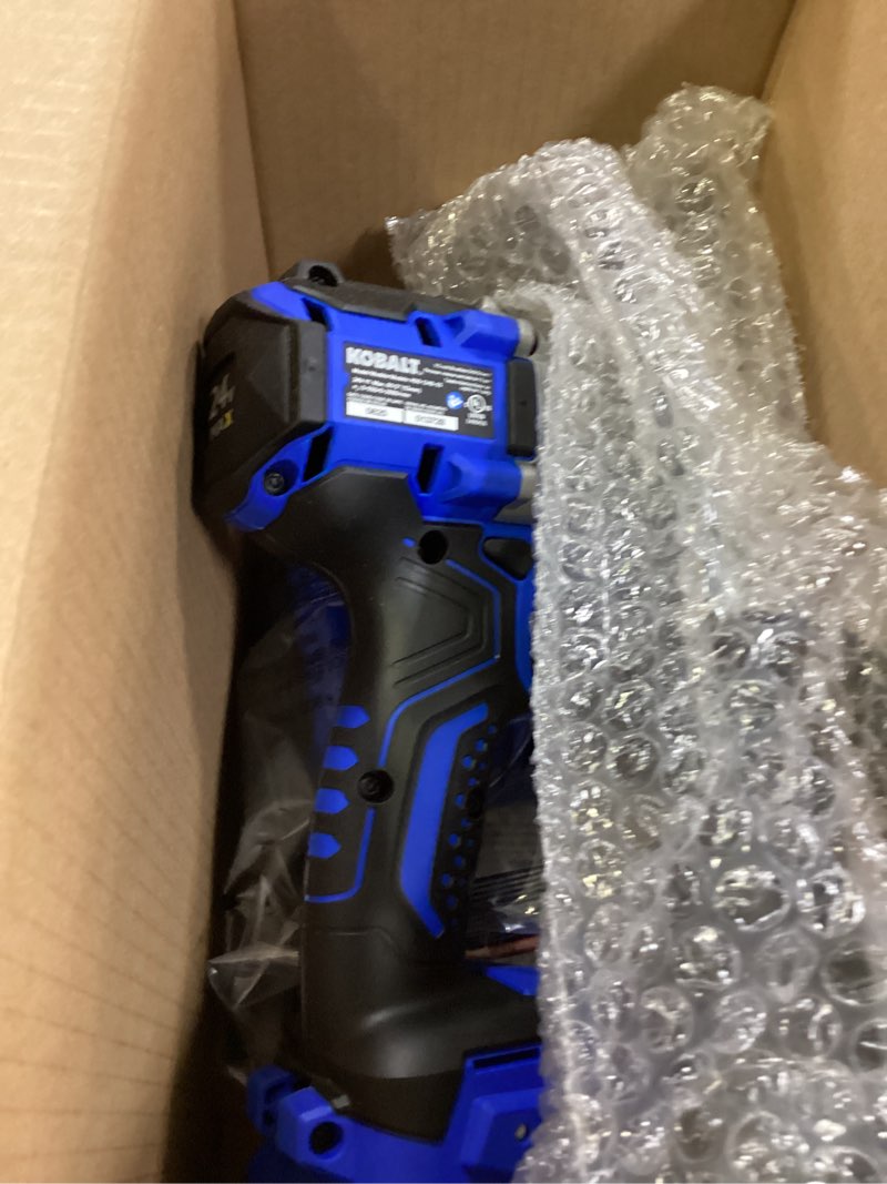 Condition photo showing New/Like New for kobalt 24-volt 1/2-in keyless brushless cordless drill (1-battery, charger and soft bag included)