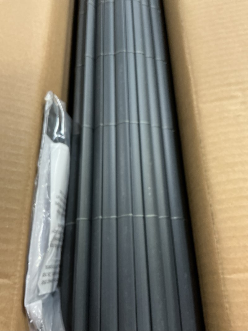 Condition photo showing New/Like New for paramondo pvc privacy fence screen 14mm 3-rib reinforced textured fence panel - no-drill balcony & garden cladding with wind & uv protection for patio, deck, outdoor privacy, 2×10 ft, charcoal 2×10 ft charcoal