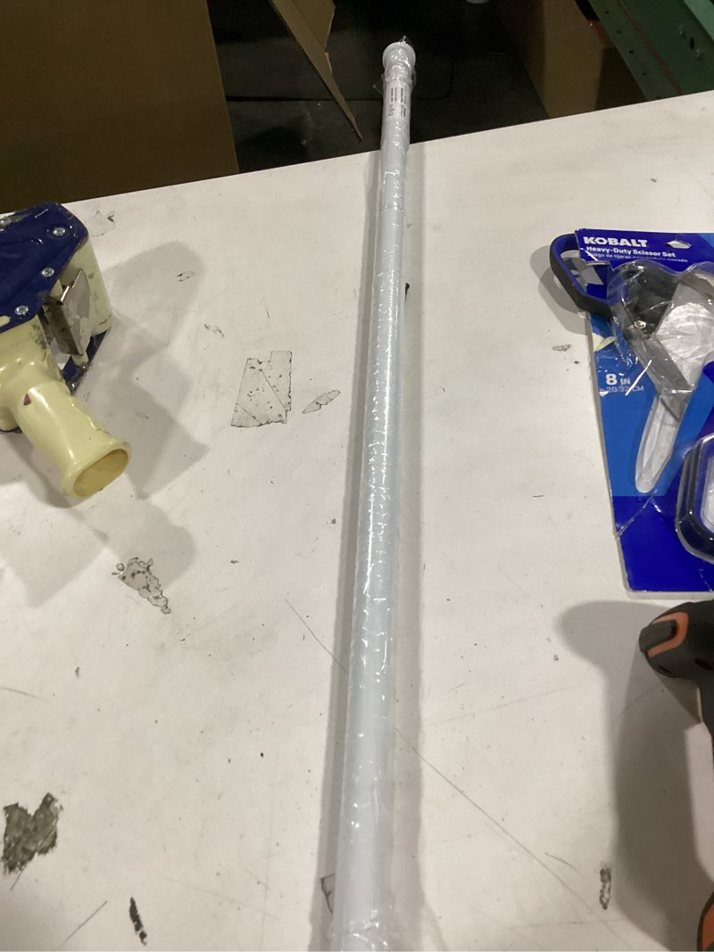 style selections 42-in to 72-in white tension single straight adjustable shower curtain rod