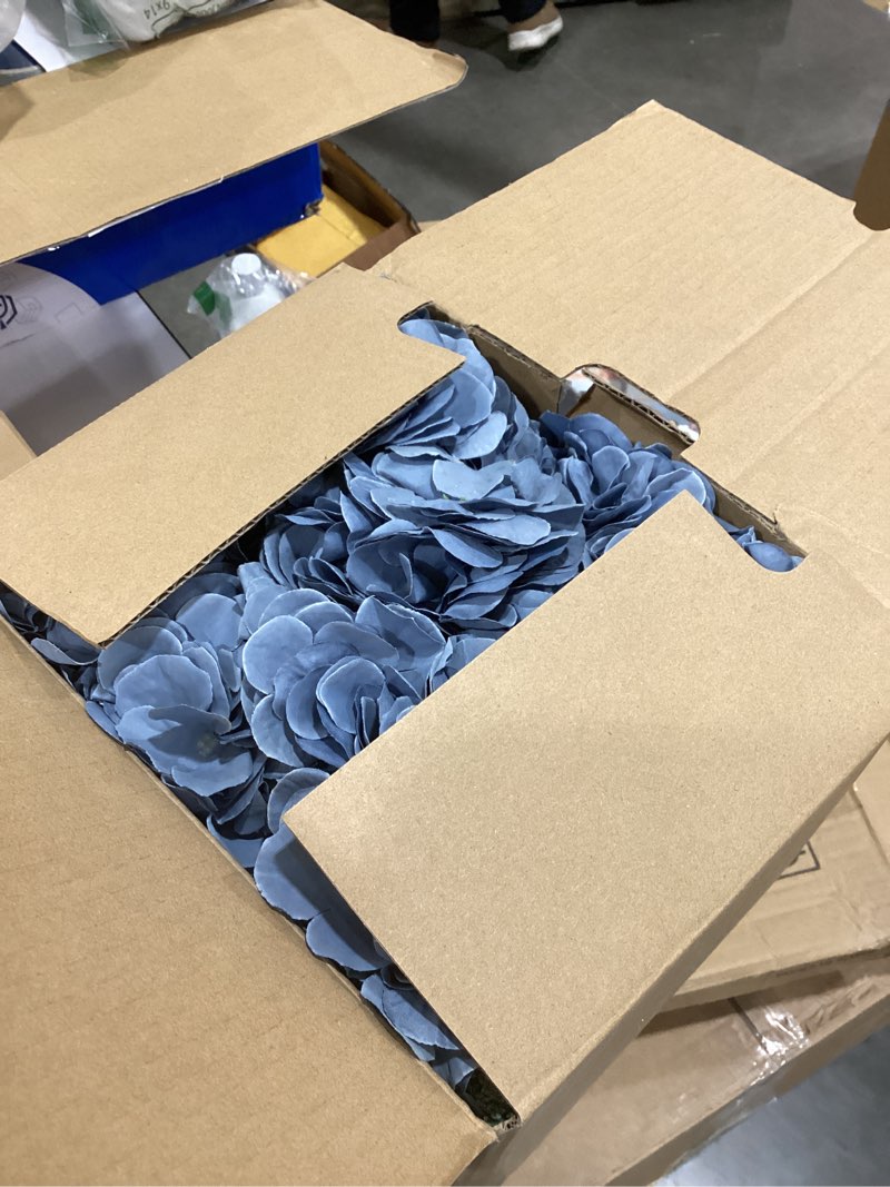 Condition photo showing Good Condition for AVIVIHO 65pcs Dusty Blue Fake Flowers Hydrangea Artificial Flowers Bulk Realistic Hydrangeas Silk Flowers with Stems for Home Weddings,Table Centerpieces,Party Arch,Florals Bouquets Decorations Dusty Blue 65PCS Regular