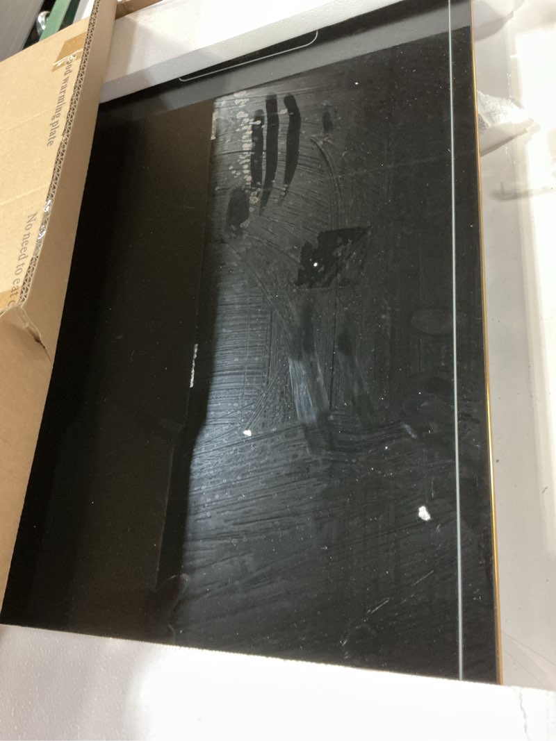 Condition photo showing Good Condition for Electric Heat Warming Tray, 23.7"x15.8" Full Surface Mat Warmer With Thermostat, Digital Display,Support 104~284?, Timer (30min-24hrs), Perfect For Parties Buffet, Countertop, Heat-Resistant Glass Large Black