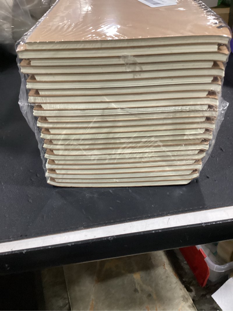 Condition photo showing New/Like New for 24 pack a5 spiral notebooks journal with kraft cover, 5x8 inches, ruled lined paper, for work, sketches, study, notes taking, gifts, brown (24 pcs(lined))