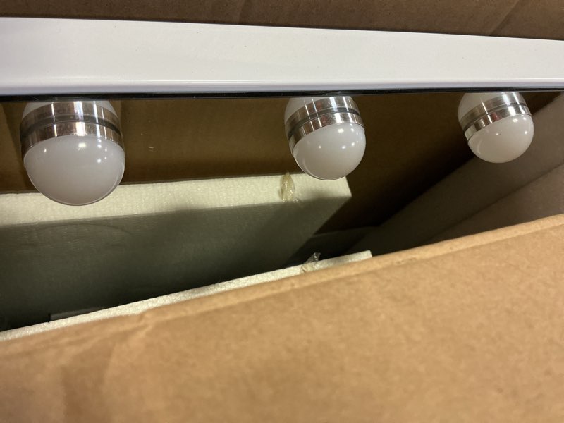 Condition photo showing Good Condition for Vanity Mirror with Lights, 32 x 24 Tabletop Hollyhood Makeup Mirror, Hollywood Lighted Mirror with 18 Dimmable LED Bulbs,3 Colors Modes,Touch Control,Metal Frame,