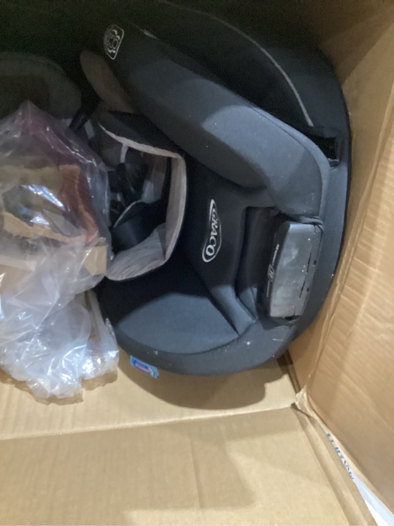 Condition photo showing Good Condition for graco slimfit 3-in-1 convertible car seat, slim car seat with space-saving design, highback booster seat with 10-position headrest, rear facing and forward facing carseat, jarret slimfit jarret