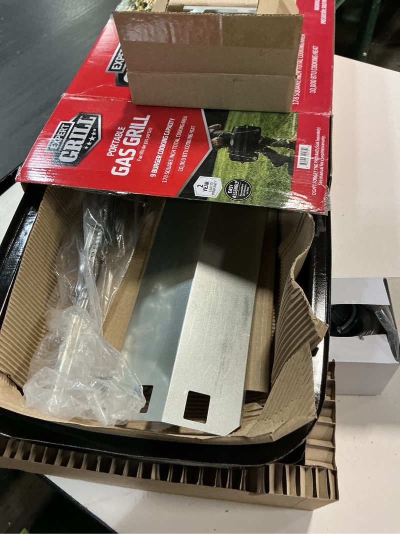 Condition photo showing Good Condition for expert grill 1-burner black propane gas 17.5" portable tabletop grill, with removable lid