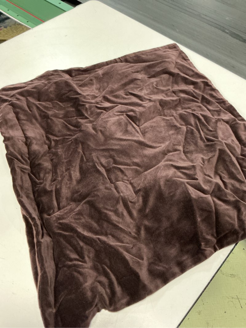 Condition photo showing Good Condition for classic cotton velvet pillow cover, 22x22, espresso 1 pack