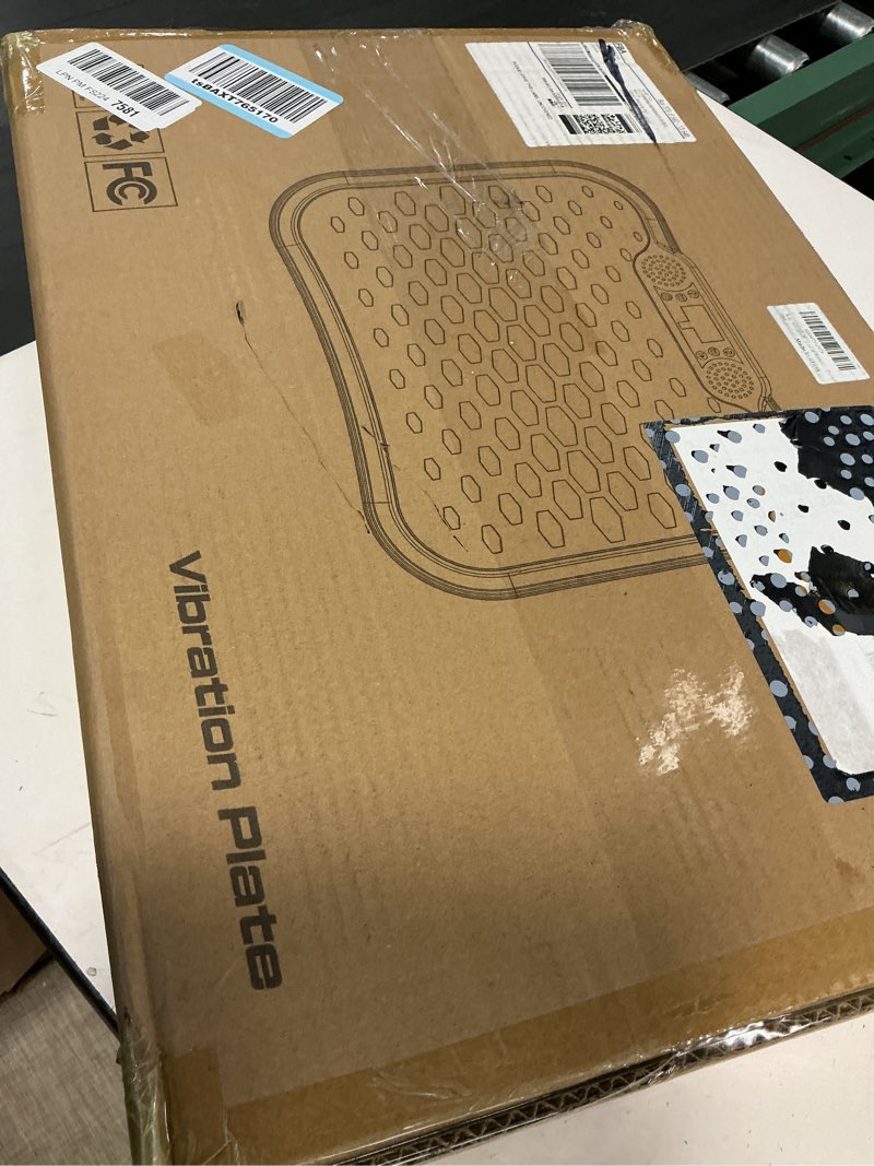Condition photo showing As Is for vibration plate exercise machine,vibration plate for lymphatic drainage power vibration plate machine support 450 lbs 250 adjustable speeds,vibrating plate shake plate weight loss black