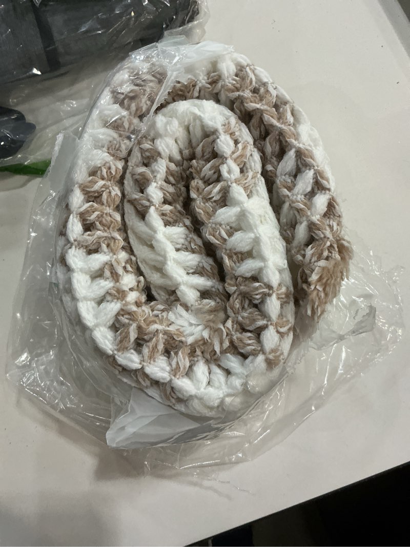 Condition photo showing Good Condition for tyuu waffle bath mat, boho bathroom rugs non slip washable absorbent checkered bathroom mat quick dry farmhouse bathroom decor, 30"x20" khaki and white white & khaki 1'8" x 2'6" (rectangular)