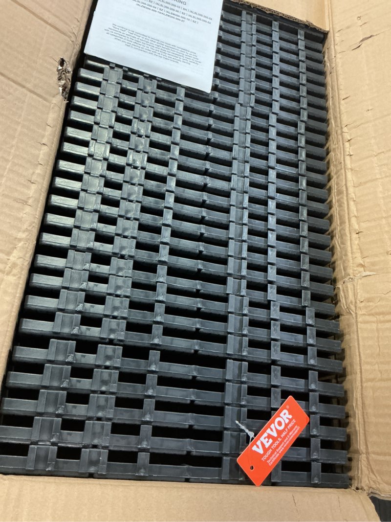 Condition photo showing Good Condition for vevor 36 sq. ft plastic interlocking deck tiles, 36 pack,12"x12" waterproof non-slip outdoor flooring all weather use, patio floor decking tiles for porch poolside balcony backyard, dark grey dark grey 36 pcs