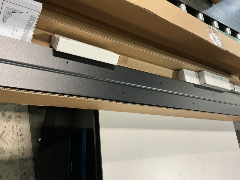 Condition photo showing Good Condition for 9FT/108(Double 4.5FT) Bypass Door Hardware, Aluminum Double-Closing Sliding Closet Door Hardware with Finger Pull Included, Smoothly and Quietly, Fit Door Thickness 1 3/8" or 1 3/4", Black