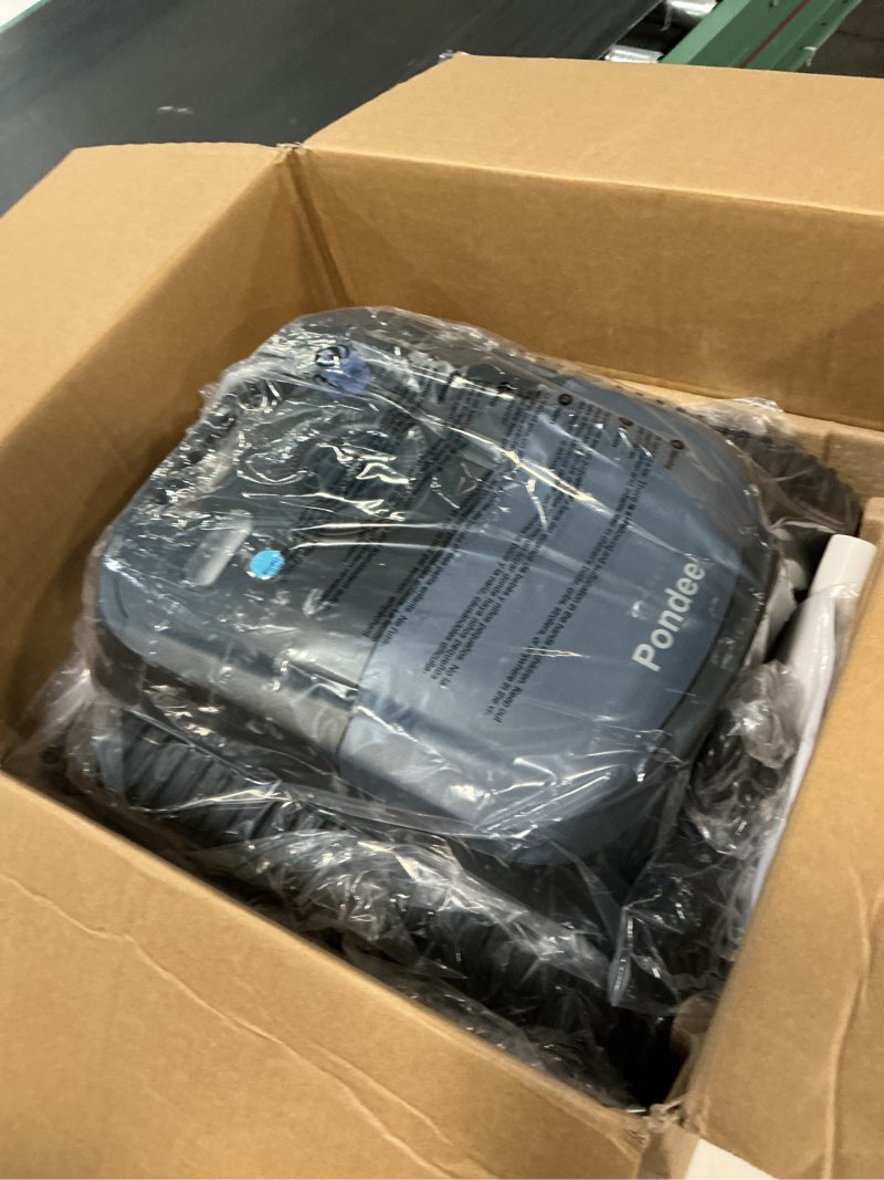 Condition photo showing Good Condition for x5 robotic pool vacuum for inground pools, cordless cleaner w/smart navigation, 4 cleaning modes, 180-min runtime, 5550 gph suction, covers up to 3,229 sq.ft, wall & waterline matte black and blue