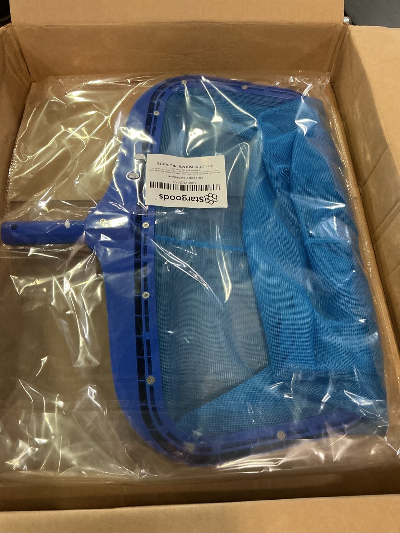Condition photo showing Good Condition for pool skimmer net, heavy duty leaf rake cleaning tool, fine mesh net bag catcher blue