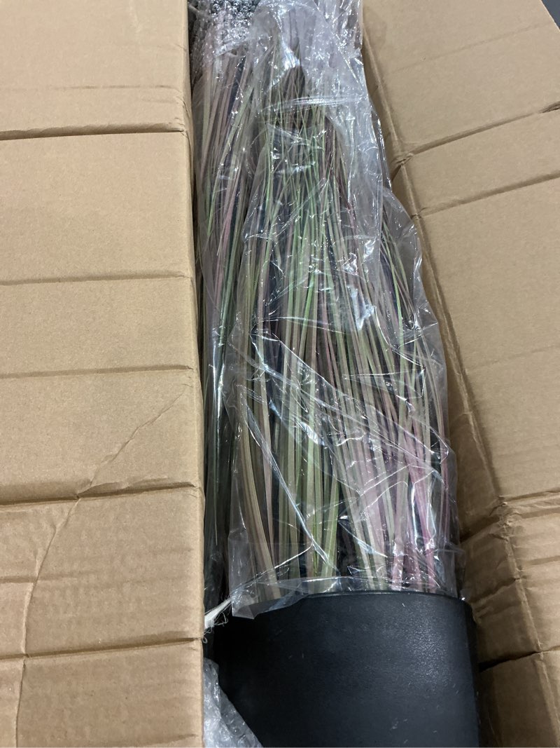 Condition photo showing Good Condition for kol 4ft 2-pack artificial onion grasses, 47.2’’ indoor outdoor fake grass plant, home office wedding decoration, faux greenery plants & flowers in pot, uv resistant, housewarming gift, purple
