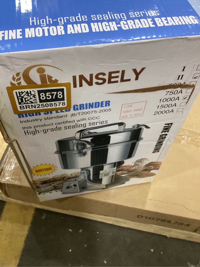 Condition photo showing As Is for 1000g Grain Mill Grinder High Speed Food Grain Mill Stainless Steel Seeds Flour Wheat Nut Spices Corn Pill Herbs & Seasonings Dry Grinder Electric Machine Grinder for Kitchen 1000g Swing Type