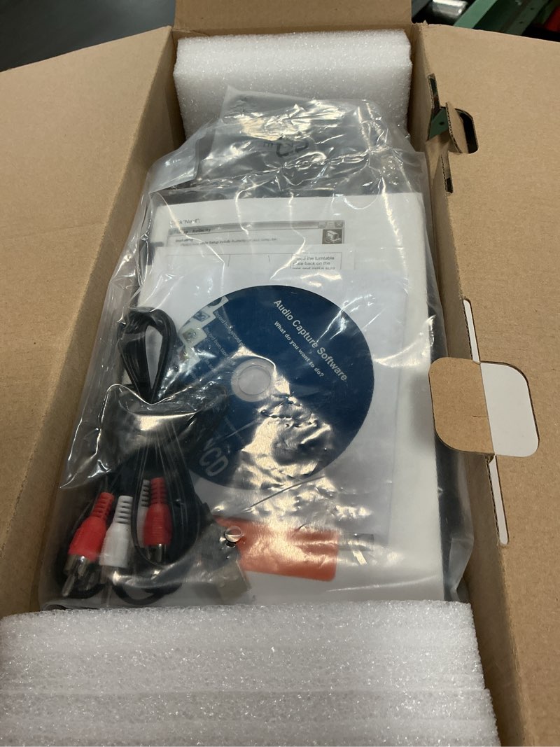 Condition photo showing Good Condition for Vinyl Record Player Bluetooth Turntable 3-Speed Suitcase Portable Vintage Belt-Driven Record Player with Built-in Speakers RCA Line Out AUX in Headphone Jack LP Recording to Convert Records to MP3 M415-BLACK