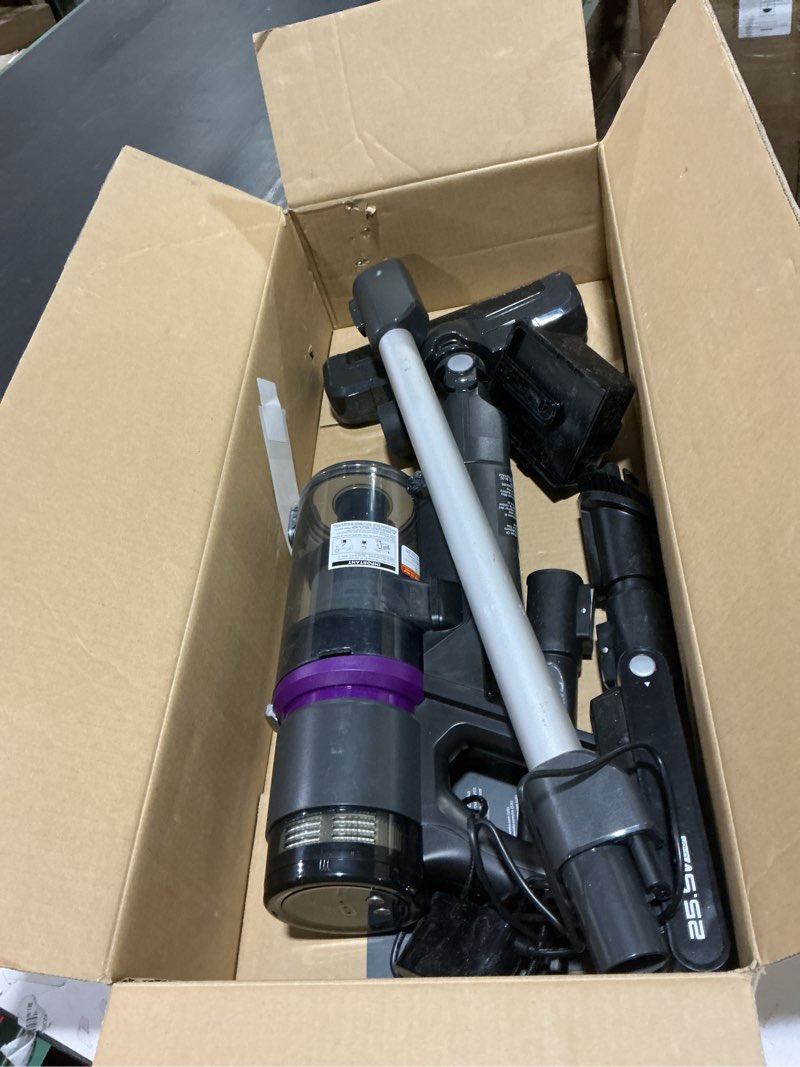 Condition photo showing As Is for eureka cordless vacuum cleaner lightweight, stick vacuum rechargeable for hardwood, pet hair, black, reacticlean 410