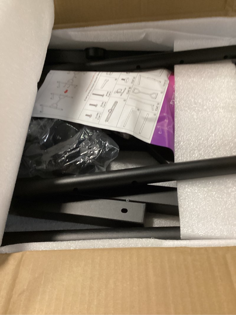 Condition photo showing Good Condition for Small Standing Desk with Wheels, Portable Treadmill Desk, Rolling Desk Adjustable Height for Laptop, Mobile Standing Table for Walking Pad, Bedside Table Black