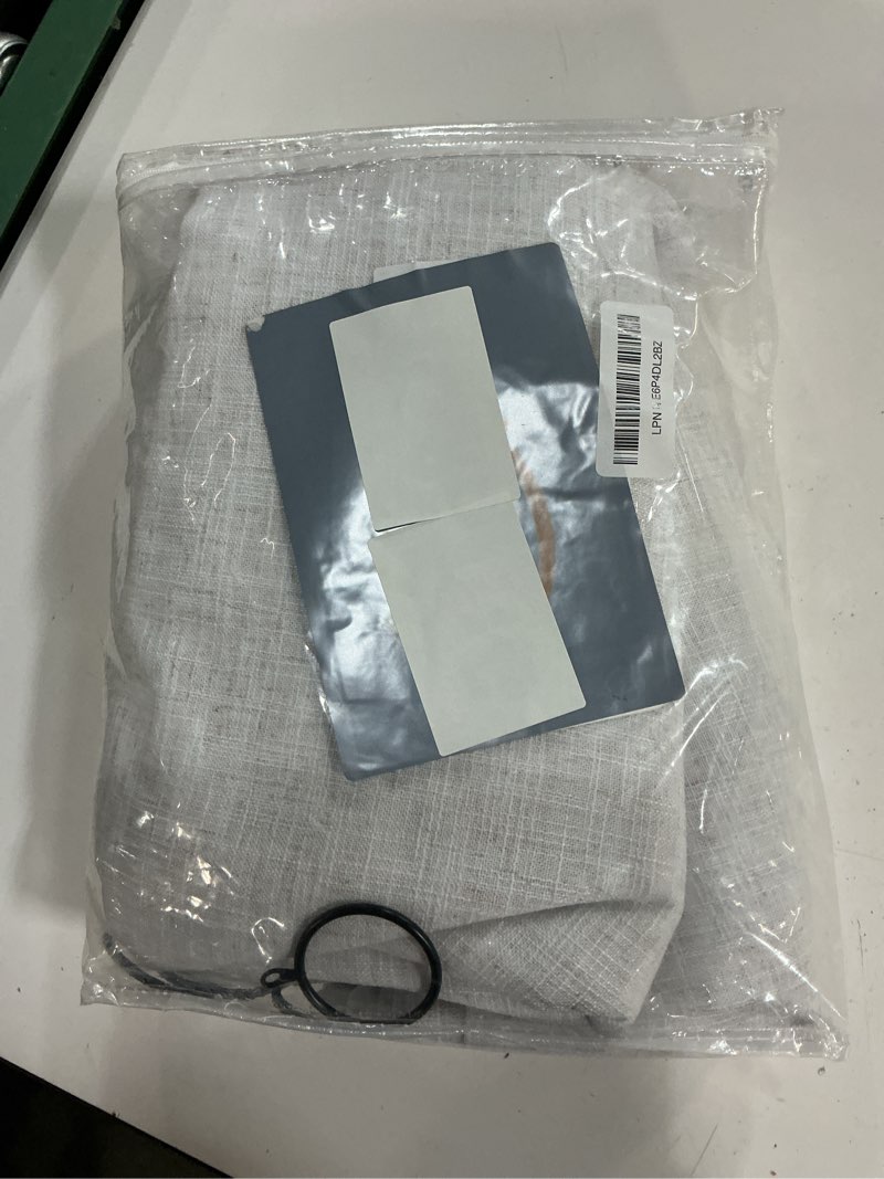 Condition photo showing New/Like New for 50 inch linen curtains 2 panels set for window,light filtering sheer curtains 50 in long,modern farmhouse pinch pleat semi sheer soft privacy drapes natural linen 40"w x 50"l (pack of 2)