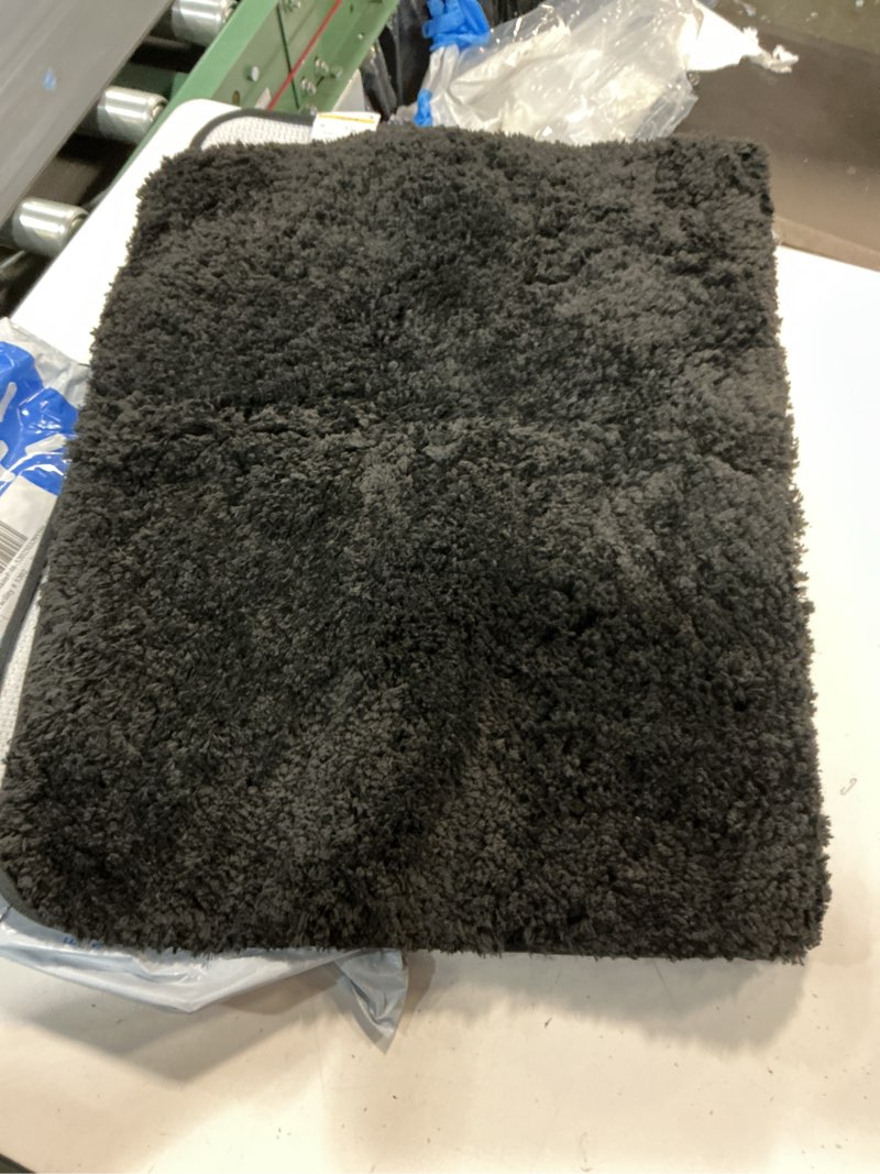 Condition photo showing Good Condition for buganda microfiber bathroom rugs (24x35.4  black) shaggy soft and absorbent  non slip  thick plush  machine washable bath mat and bath rugs for bathroom