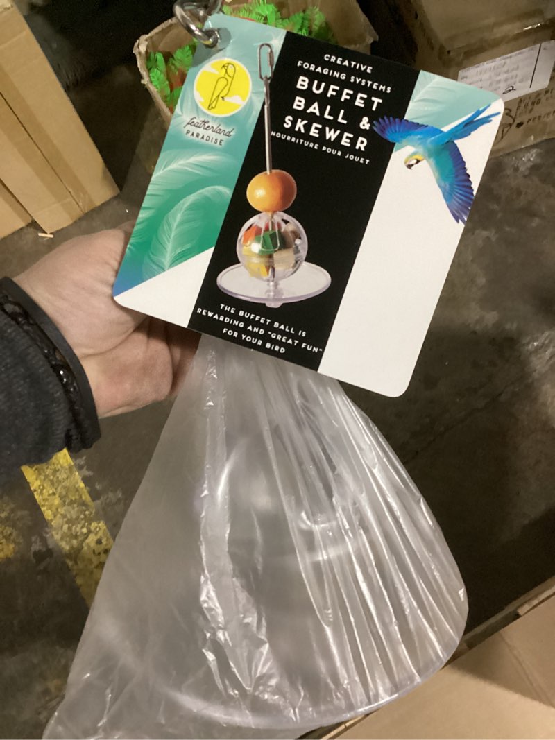 Condition photo showing New/Like New for Featherland Paradise - Hanging Buffet Ball - Interactive Bird Toy and Treat Dispenser - Creative Foraging Systems - Ideal for Medium to Extra Large Birds
