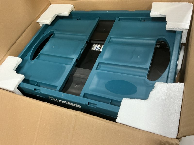 Condition photo showing Good Condition for clevermade collapsible storage bins - ocean 3 pack 32l / 8 gal holds 66 lbs - stackable containers heavy duty capacity folding crates space-saving