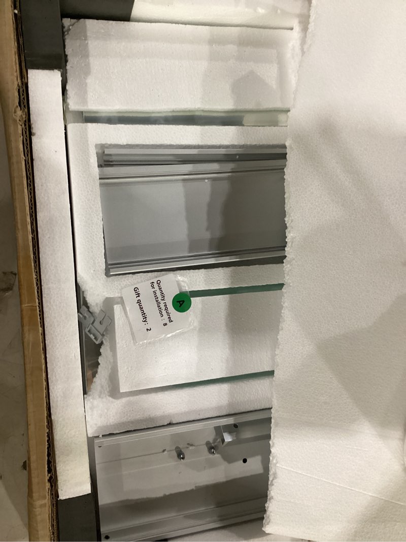 Condition photo showing Good Condition for (product may be damaged)20 x 26 in medicine cabinet mirror,bathroom mirror cabinet with adjustable shelves,aluminum silver medicine cabinets for bathroom,recessed or wall mounted medicine cabinets?assembly required